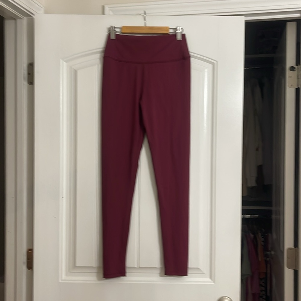 Burgundy GB girls leggings